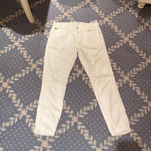 White ripped jeans